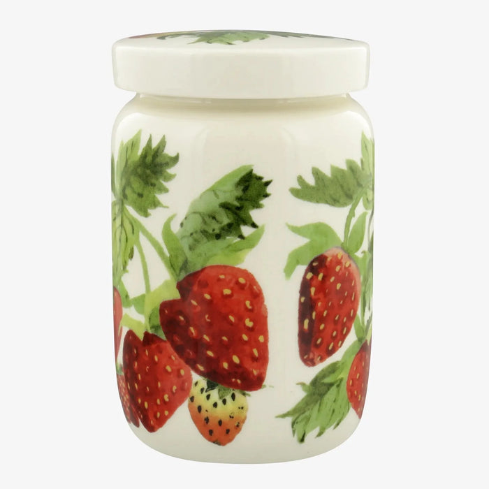 Strawberries Medium Jam Jar With Lid